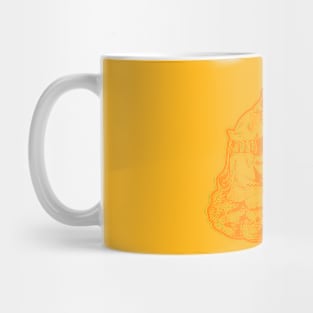 Buddhist Art Orange Color Mug